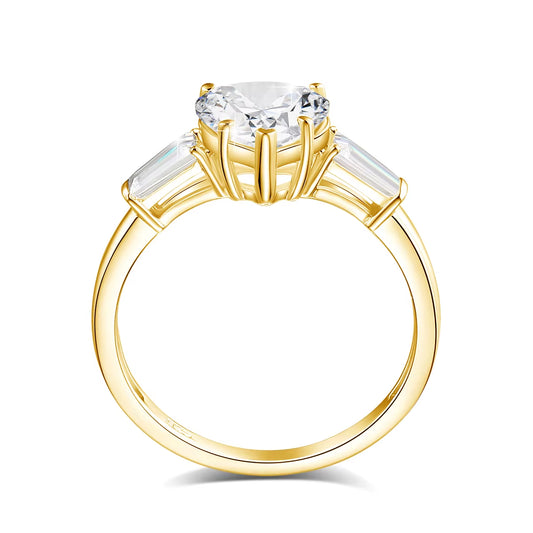 925 Silver Jewelry Maker Bijoux Valentine'S Day Gift 3 Stone 8Mm 2Ct Heart Cut Moissanite Rings Engagement Woman