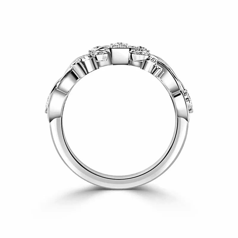 Celtic Knot Moissanite Cluster Engagement Ring